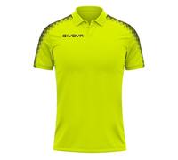 Givova Polo Club Giallo Fluo/Nero Tg. M
