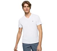 Polo Club Maglietta Bianca con Scollo a v e Logo Ricamato Rigby Go