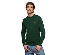 Polo Club Maglione Uomo Basico Verde Bottiglia 100% Cotone - Maglioni con Logo Ricamato