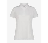 Polo CMP traspirante con zip manica corta bianco puro donna - M