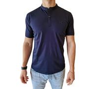 Polo collo coreana da uomo Yes Zee blu