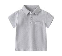 Polo da Bambino - Maglietta Ragazzo 14 Anni Magliette estive a Maniche Corte per Bambine e Ragazzi per Bambini (Grey 3-4 Years)