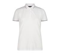 CMP Polo da Donna in Mèlange Stretch, F.lli Campagnolo - A001 (Bianco/Grigio)