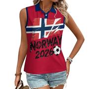 Polo da Donna con Bandiera della Norvegia 2026, Ideale per L'Estate.