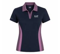 Polo da donna EA7 Woman Jersey - deep dive/violet/iris orchid - Blu (M)