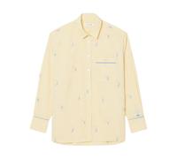 Polo da donna Lacoste Oversized with Jacquard Motifs - yellow/turquin blue - Giallo (XXS)