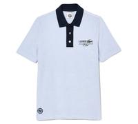 Polo da donna Lacoste Roland Garros Edition Terry Knit Tennis - light blue/navy blue - Blu (L)