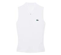 Polo da donna Lacoste Sleeveless Stretch Dual Fabric Tennis - white - Bianco (S)