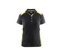 Polo da donna, nero/giallo, XL