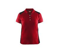 Polo da donna, rosso/nero, XL
