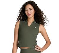 Polo da donna Wilson Rib Sleeveless - grape leaf - Verde (S)