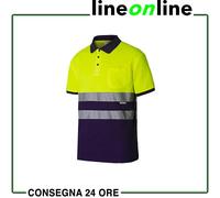 Polo da lavoro alta visibilità Velilla 305513-Blu/Giallo-M
