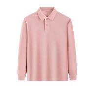 Polo da ragazza, per la scuola, estiva, a maniche lunghe, per ragazzi, in tinta unita, casual, morbida, vestibilità normale, abbigliamento fresco, per la scuola, per tutti i giorni, Colore: rosa., 9