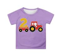 Polo da Ragazzo - Top per Ragazzi per Avventure Aperta Stile Estivo Casual Comodi ed Elastici Scollo Rotondo Maglietta Stampata per età 2-13 Perfetti per Feste di Compleanno (Purple 12-13 Years)