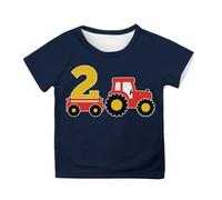 Polo da Ragazzo - Top per Ragazzi per Avventure Aperta Stile Estivo Casual Comodi ed Elastici Scollo Rotondo Maglietta Stampata per età 2-13 Perfetti per Feste di Compleanno (Navy 10-11 Years)