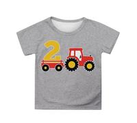 Polo da Ragazzo - Top per Ragazzi per Avventure Aperta Stile Estivo Casual Comodi ed Elastici Scollo Rotondo Maglietta Stampata per età 2-13 Perfetti per Feste di Compleanno (Grey 12-13 Years)