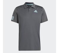 Polo da tennis Club 3-Stripes Grey Six / Pulse Aqua S