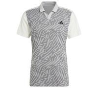 Polo da tennis da uomo Adidas Tennis Airchill Pro Freelift - grey two/black/off white - Grigio (M)