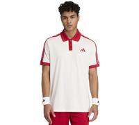 Polo da tennis da uomo Adidas Tennis Classics - chalk white/red power - Beige (M)
