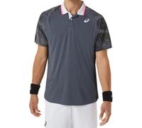 Polo da tennis da uomo Asics Court Graphic - carrier grey - Grigio (M)