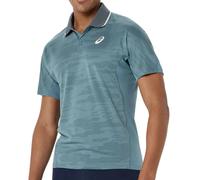 Polo da tennis da uomo Asics Match Jacquard - foggy teal - Blu (L)