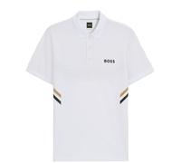 Polo da tennis da uomo BOSS Active Slim Fit With Moisture Management Shirt - white - Bianco (XXL)