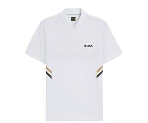 Polo da tennis da uomo BOSS Active Slim Fit With Moisture Management - white - Bianco (XL)
