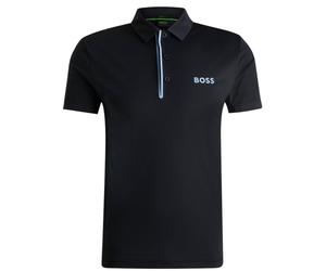 Polo da tennis da uomo BOSS Paddy Shirt In Quick-Dry Ribbed Fabric - Blu (M)