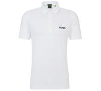 Polo da tennis da uomo BOSS Paddytech Degradé-Jacquard Polo Shirt - white - Bianco (XXL)