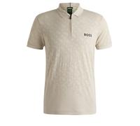 Polo da tennis da uomo BOSS Philix TOC Jacquard - open beige - Beige (S)