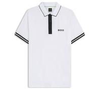 Hugo Boss Polo da tennis uomo TOC Serve slim fit gestione dell'umidità Bianco XL