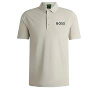 Polo da tennis da uomo BOSS x Matteo Berrettini Slim-Fit With UV Protection - Beige (M)