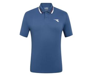 Polo da tennis da uomo Diadora Short Sleeve Icon - ensign blue - Blu (L)