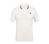 Polo da tennis da uomo Diadora Short Sleeve Icon - whisper white - Bianco (XXL)