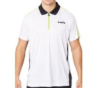 Polo da tennis da uomo Diadora SS Challenge - white/black - Bianco (S)