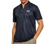 Polo da tennis da uomo EA7 Man Jersey - black fancy - Nero (M)