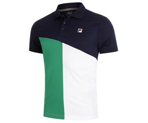 Polo da tennis da uomo Fila Erol - navy/ultramarine green comb - Multicolore (L)
