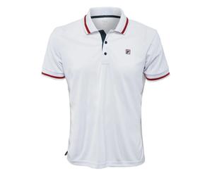 Polo da tennis da uomo Fila Polo Button "Piro" M - white - Bianco (M)