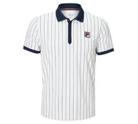 Polo da tennis da uomo Fila Stripes "Björn" M - Bianco (L)