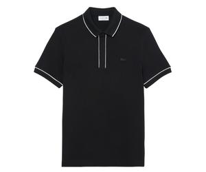 Polo da tennis da uomo Lacoste Paris Stretch Piqué Regular Fit - Nero (XL)