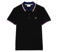 Polo da tennis da uomo Lacoste Regular Fit Stretch Cotton Piqué Contrast Collar - Nero (L)