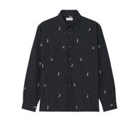 Polo da tennis da uomo Lacoste Relaxed Fit Embroidered Cotton - blackbird - Nero (L)