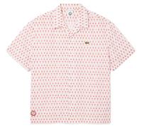 Polo da tennis da uomo Lacoste Roland-Garros Edition Print - flour/briquette - Multicolore (XL)