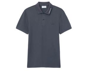 Polo da tennis da uomo Lacoste Slim Fit Pique - dark grey - Grigio (XXL)