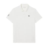 Polo da tennis da uomo Lacoste Ultra Dry Badge Accent Tennis Heritage - Bianco (XL)