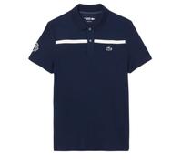 Polo da tennis da uomo Lacoste Ultra Dry Badge Accent Tennis Heritage - navy blue/white - Blu (M)