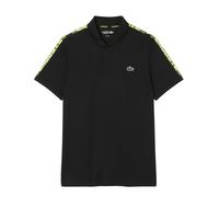Polo da tennis da uomo Lacoste Ultra Dry Branded Stripe Tennis - black - Nero (XXL)