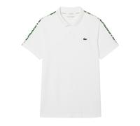 Polo da tennis da uomo Lacoste Ultra Dry Branded Stripe Tennis - white - Bianco (XL)