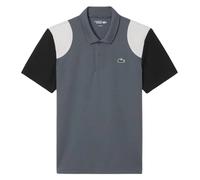 Polo da tennis da uomo Lacoste Ultra Dry Colour-Block Sport - grey/black - Grigio (L)