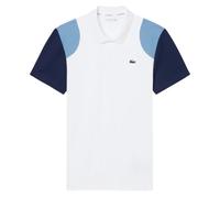 Polo da tennis da uomo Lacoste Ultra Dry Colour-Block Sport - white/blue/navy blue - Bianco (M)